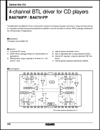 BA6790FP datasheet: 4-channel BTL driver for CD player BA6790FP