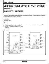 BA6826FS datasheet: 2-phase motor driver for VCR cylinder motor BA6826FS