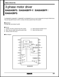 BA6842BFS datasheet: 3-phase motor driver BA6842BFS