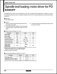 BA6852FP datasheet: Spindle and loading motor driver BA6852FP