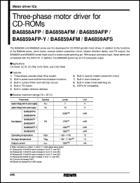 BA6859AFP datasheet: 3-phase motor driver for CD-ROM BA6859AFP