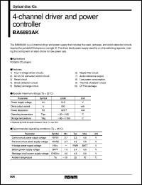 BA6893AK datasheet: 4-channel driver and power controller BA6893AK