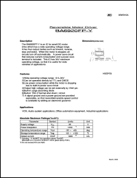 BA6920FP-Y datasheet: Reversible motor driver BA6920FP-Y