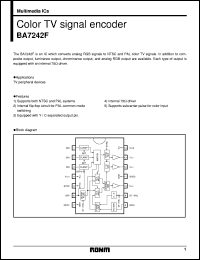 BA7242F datasheet: Color TV signal encoder BA7242F