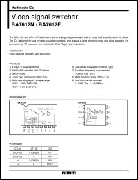 BA7612F datasheet: Video signal switcher BA7612F