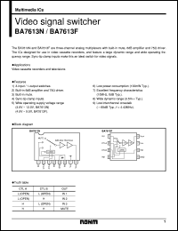 BA7613N datasheet: Video signal switcher BA7613N