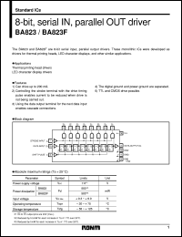 BA823 datasheet: 8-bit serial IN, parallel OUT driver BA823