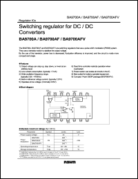 BA9700A datasheet: Switching regulator for DC/DC converters BA9700A