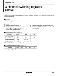 BA9708K datasheet: 3-channel switching regulator BA9708K