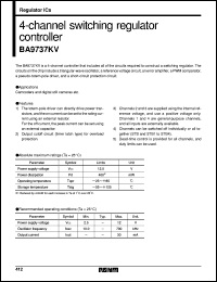 BA9737KV datasheet: 4-channel switching regulator controller BA9737KV