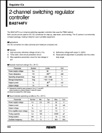 BA9744FV datasheet: 2-channel switching regulator controller BA9744FV