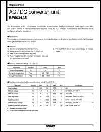 BP5034A5 datasheet: AC/DC converter unit BP5034A5