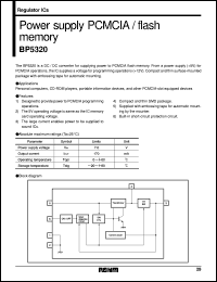 BP5320 datasheet: Power supply PCMCIA/flash memory BP5320