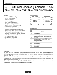 BR93LC56 datasheet: 2048 bit serial EEPROM BR93LC56