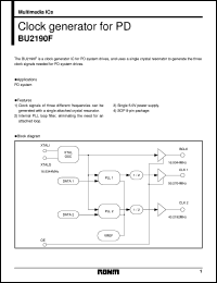 BU2190F datasheet: Clock generator BU2190F