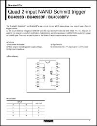 BU4093BF datasheet: Quad 2-input NAND Schmitt trigger BU4093BF