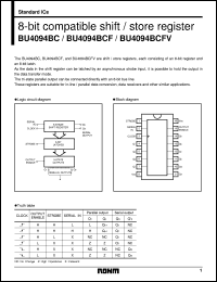 BU4094BCFV datasheet: 8-bit compatible shift/store register BU4094BCFV