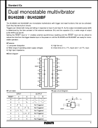 BU4528B datasheet: Dual monostable multivibrator BU4528B