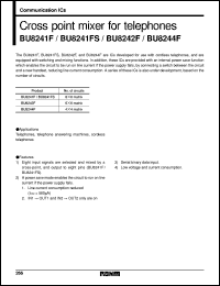 BU8244F datasheet: Cross point mixer for telephones BU8244F