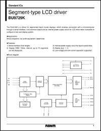 BU9729K datasheet: Segment-type LCD driver BU9729K