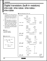 DTA113ZE datasheet: Digital PNP transistor (with resistor) DTA113ZE