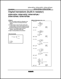 DTA115TUA datasheet: Digital PNP transistor (with resistor) DTA115TUA