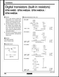 DTA144EUA datasheet: Digital PNP transistor (with resistors) DTA144EUA