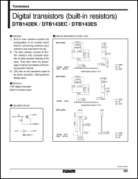 DTB143EK datasheet: Digital PNP transistor (with resistors) DTB143EK