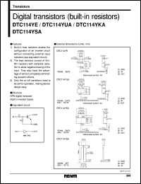 DTC114YUA datasheet: Digital NPN transistor (with resistors) DTC114YUA