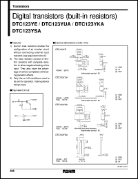 DTC123YE datasheet: Digital NPN transistor (with resistors) DTC123YE