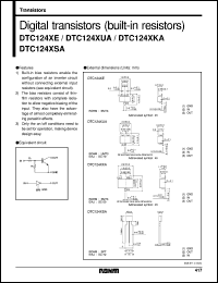 DTC124XE datasheet: Digital NPN transistor (with resistors) DTC124XE