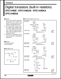 DTC144ESA datasheet: Digital NPN transistor (with resistors) DTC144ESA