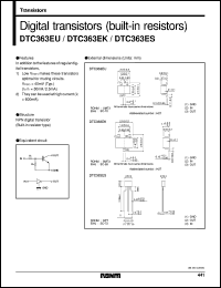 DTC363EU datasheet: Digital NPN transistor (with resistors) DTC363EU