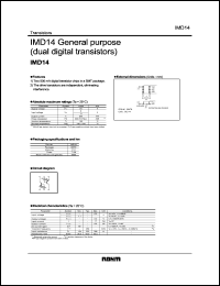 IMD14 datasheet: Dual digital transistor, general purpose IMD14