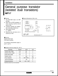 IMT17 datasheet: Dual transistor, general purpose IMT17