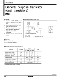 IMZ4 datasheet: Dual transistor, general purpose IMZ4