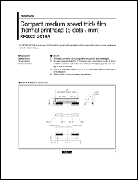 KF2002-GC10A datasheet: Compact medium speed thick film thermal printhead (8 dot/mm) KF2002-GC10A