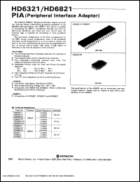 HD68B21P datasheet: 2MHz NMOS peripheral interface adapter (PIA) HD68B21P