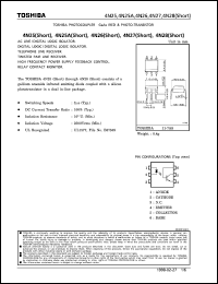 4N28 datasheet: Photocoupler GaAs IRED & photo-transistor telephone/twisted pair line receiver, digital logic isolator, relay contact monitor, high frequency power supply feedback control 4N28