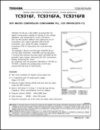 TC9316F datasheet: DTS micro controller containing PLL, LCD driver (DTS-11) TC9316F