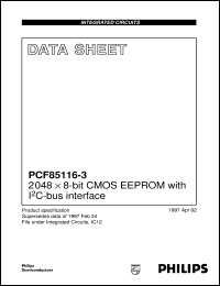 PCF85116-3P/01 datasheet: 2048 x 8-bit CMOS EEPROM with I2C-bus interface PCF85116-3P/01