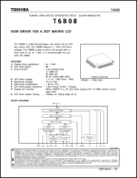 T6B08 datasheet: Row driver for a DOT matrix LCD T6B08