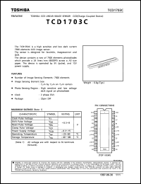 TCD1703C datasheet: CCD linear image sensor TCD1703C