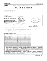 TC7SZ02AFE datasheet: 2 input nor gate TC7SZ02AFE