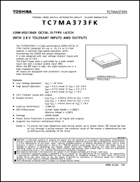 TC7MA373FK datasheet: Low voltage octal D-type latch with 5V tolerant inputs and outputs TC7MA373FK