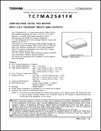TC7MA2541FK datasheet: Low voltage octal bus buffer with 3.6V tolerant inputs and outputs TC7MA2541FK