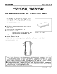 TD62C854F datasheet: 8 bit serial-in parallel-out shift register/latch drives TD62C854F