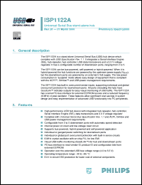 ISP1122A datasheet: Universal Serial Bus stand-alone hub ISP1122A