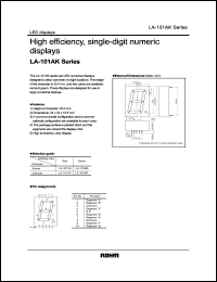 LA-101AK datasheet: High efficiency, single-digit numeric display LA-101AK