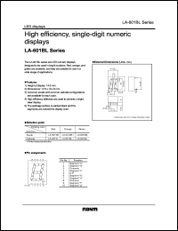 LA-601VB datasheet: High efficiency, single-digit numeric display LA-601VB